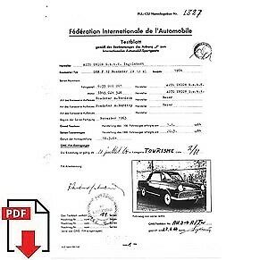 1964 Auto Union DKW F12 Roadster FIA homologation form PDF download